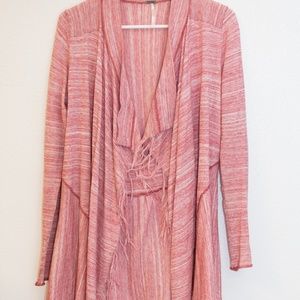 Free People Pink Take A Bow Cardigan Medium